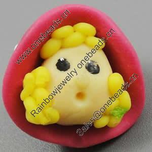 Fimo(Polymer Clay) Beads, 24x20mm, Hole:Approx 2mm, Sold by PC