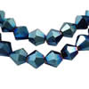 Bicone Crystal Beads, electroplate, 6mm, Hole:Approx 1mm, Sold per 12-Inch Strand
