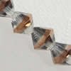 Bicones crystal beads, Bronze-Plated, Handmade Faceted, 8mm, Sold per 13-Inch Strand