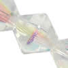 Bicones crystal beads, Half AB-color Plating, Machine-made, 6mm, Sold per 13-Inch Strand