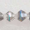 Bicones crystal beads, Multicolor-Plated, Faceted, 6mm, Sold per 13-Inch Strand