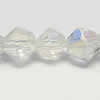 Bicones crystal beads, AB-color Plated, Half Handmade Faceted, 6mm, Sold per 13-Inch Strand