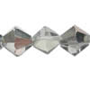 Bicones crystal beads, Handmade Faceted, Half Silver-Plated, Sold per 13-Inch Strand
