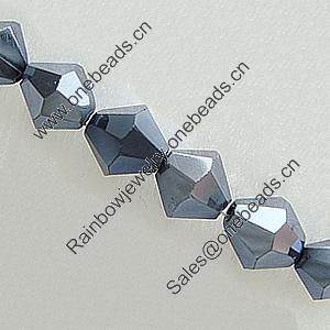 Bicone Crystal Beads, Handmade Faceted, 6mm, Sold per 13-Inch Strand