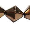 Bicone Crystal Beads, Machine-made, Bronze-Plated 4mm, Sold per 13-Inch Strand