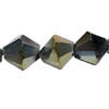 Bicones crystal beads, Black Multicolor-Plated, Handmade Faceted 4mm, Sold per 13-Inch Strand