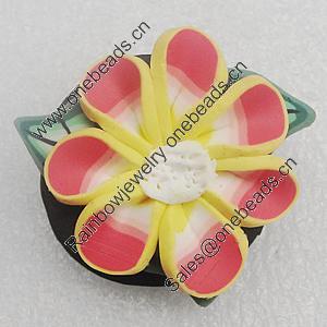 Polymer Clay Brooch, Handmade, 30mm, Sold by PC