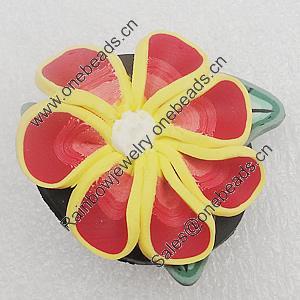 Polymer Clay Brooch, Handmade, 30mm, Sold by PC