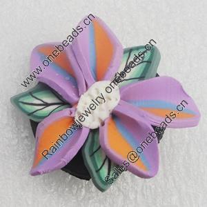 Polymer Clay Brooch, Handmade, 38mm, Sold by PC