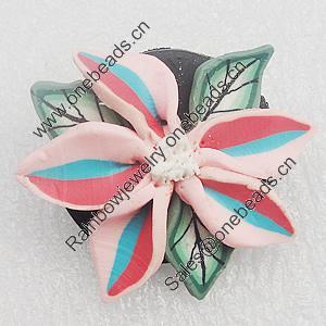 Polymer Clay Brooch, Handmade, 38mm, Sold by PC