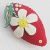 Polymer Clay Brooch, Handmade, 42x23mm, Sold by PC