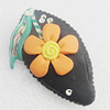 Polymer Clay Brooch, Handmade, 42x23mm, Sold by PC