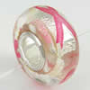 Hotfix Totem Silver Plating Core Lampwork Beads European, 7x14mm Hole:about 4.5mm, Sold by PC