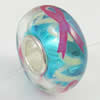 Hotfix Totem Silver Plating Core Lampwork Beads European, 7x14mm Hole:about 4.5mm, Sold by PC