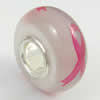 Hotfix Totem Silver Plating Core Lampwork Beads European, 7x14mm Hole:about 4.5mm, Sold by PC