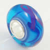 Hotfix Totem Silver Plating Core Lampwork Beads European, 7x14mm Hole:about 4.5mm, Sold by PC