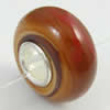 Hotfix Totem Silver Plating Core Lampwork Beads European, 7x14mm Hole:about 4.5mm, Sold by PC