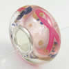 Hotfix Totem Silver Plating Core Lampwork Beads European, 7x14mm Hole:about 4.5mm, Sold by PC