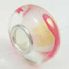 Hotfix Totem Silver Plating Core Lampwork Beads European, 7x14mm Hole:about 4.5mm, Sold by PC