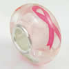 Hotfix Totem Silver Plating Core Lampwork Beads European, 7x14mm Hole:about 4.5mm, Sold by PC