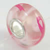 Hotfix Totem Silver Plating Core Lampwork Beads European, 7x14mm Hole:about 4.5mm, Sold by PC