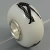 Hotfix Totem Silver Plating Core Lampwork Beads European, 7x14mm Hole:about 4.5mm, Sold by PC