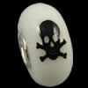 Hotfix Totem Silver Plating Core Lampwork Beads European, 7x14mm Hole:about 4.5mm, Sold by PC