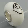 Hotfix Totem Silver Plating Core Lampwork Beads European, 7x14mm Hole:about 4.5mm, Sold by PC