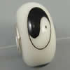 Hotfix Totem Silver Plating Core Lampwork Beads European, 7x14mm Hole:about 4.5mm, Sold by PC