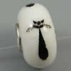 Hotfix Totem Silver Plating Core Lampwork Beads European, 7x14mm Hole:about 4.5mm, Sold by PC