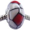 European Polymer Clay Beads, with 925 sterling silver core, Rondelle, 9x16mm, Sold by PC