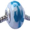 European Polymer Clay Beads, with 925 sterling silver core, Rondelle, 9x16mm, Sold by PC