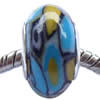 European Polymer Clay Beads, with brass core, Rondelle, 9x15mm, Sold by PC