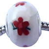 European Polymer Clay Beads, with 925 sterling silver core, Rondelle, 11x15mm, Sold by PC
