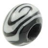 European Polymer Clay Beads, Rondelle, 10x6.5mm, Hole:Approx 4mm, Sold by PC