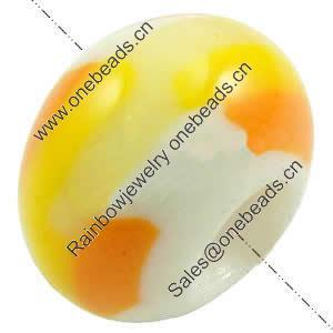 European Polymer Clay Beads, Rondelle, 10x6.5mm, Hole:Approx 4mm, Sold by PC