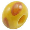 European Polymer Clay Beads, Rondelle, 10x6.5mm, Hole:Approx 4mm, Sold by PC