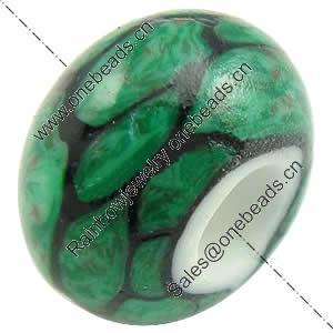 European Polymer Clay Beads, Rondelle, 10x6.5mm, Hole:Approx 4mm, Sold by PC