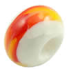 European Polymer Clay Beads, Rondelle, 10x6.5mm, Hole:Approx 4mm, Sold by PC