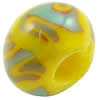 European Polymer Clay Beads, Rondelle, 10x6.5mm, Hole:Approx 4mm, Sold by PC