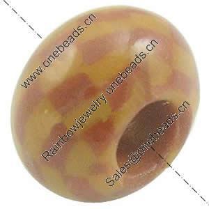 European Polymer Clay Beads, Rondelle, 10x6.5mm, Hole:Approx 4mm, Sold by PC