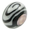 European Polymer Clay Beads, with brass core, Rondelle, 10x7mm, Hole:Approx 3mm, Sold by PC