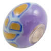 European Polymer Clay Beads, with 925 sterling silver core, Rondelle, 10x7mm, Hole:Approx 3mm, Sold by PC