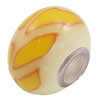 European Polymer Clay Beads, with 925 sterling silver core, Rondelle, 10x7mm, Hole:Approx 3mm, Sold by PC