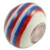 European Polymer Clay Beads, with 925 sterling silver core, Rondelle, 10x7mm, Hole:Approx 3mm, Sold by PC