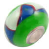 European Polymer Clay Beads, with 925 sterling silver core, Rondelle, 10x7mm, Hole:Approx 3mm, Sold by PC
