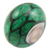 European Polymer Clay Beads, with 925 sterling silver core, Rondelle, 10x7mm, Hole:Approx 3mm, Sold by PC