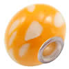 European Polymer Clay Beads, with 925 sterling silver core, Rondelle, 10x7mm, Hole:Approx 3mm, Sold by PC