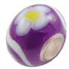 European Polymer Clay Beads, with 925 sterling silver core, Rondelle, 10x7mm, Hole:Approx 3mm, Sold by PC
