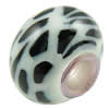 European Polymer Clay Beads, with 925 sterling silver core, Rondelle, 10x7mm, Hole:Approx 3mm, Sold by PC